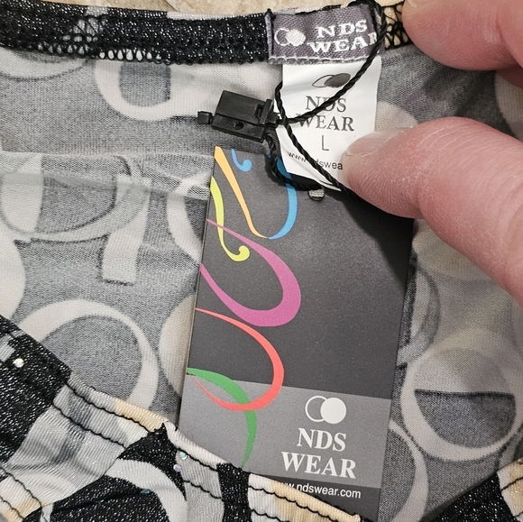 NDS Wear Mens Large Black Brown Sparkle Brief Retro Pattern Soft Underwear NWT - Picture 5 of 5